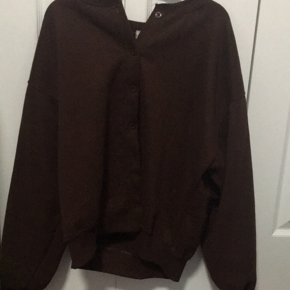 oversized brown cardigan